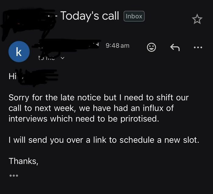 12 Minutes Before The Interview, I Got This...