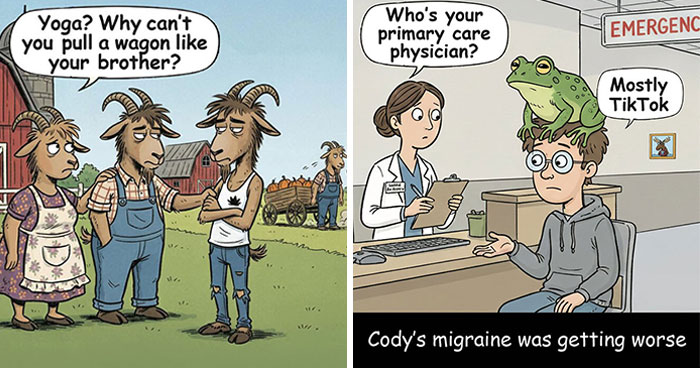 Let’s Dive Into 30 Totally Wacky Comics That Flip Everyday Life on Its Head
