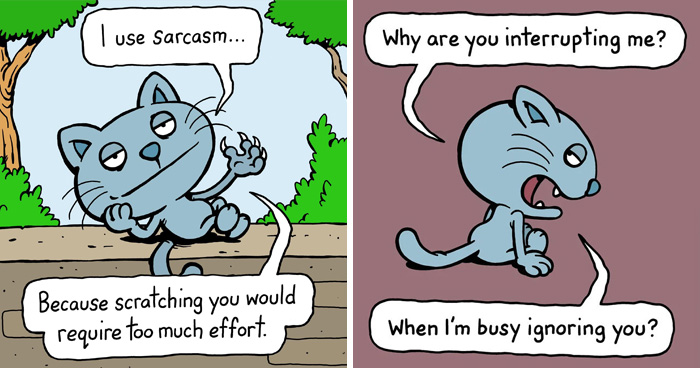 Cats Will Do What They Want: 30 Hilarious ‘Cattitude’ Comics That Nail Cat Logic