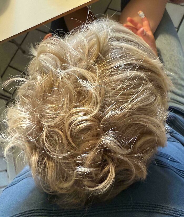 My Son’s Hair Is Half Straight, Half Curly — Split Down The Middle!
