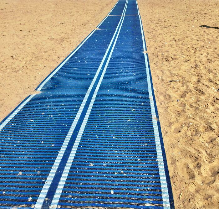 Wheelchair-Friendly Beach Access with a Sturdy Runner