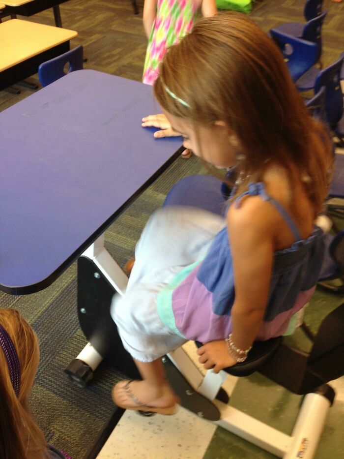 Pedal Desks for First Graders Who Love to Move