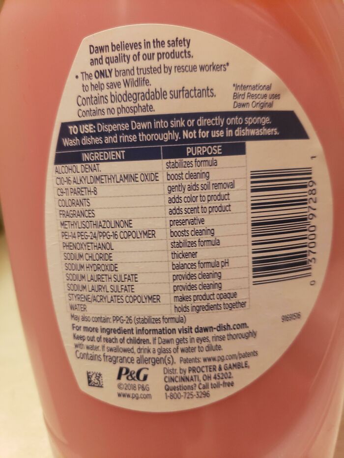 Soap Bottle Explains Why Each Ingredient is There