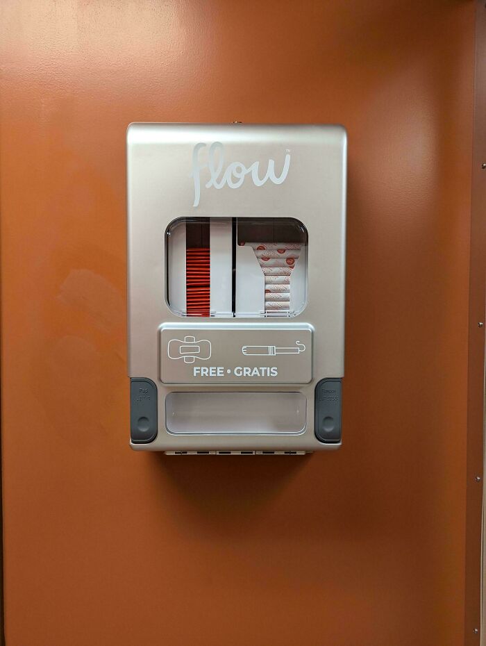 Restaurant Bathroom with Free Feminine Products—High Five!