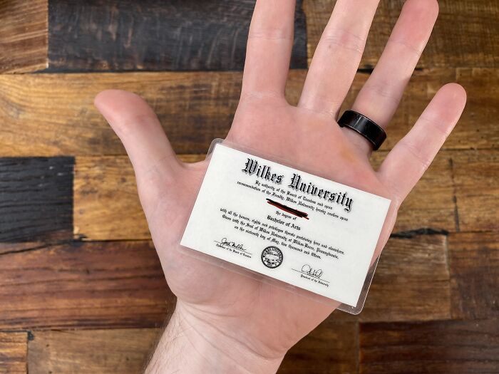 Wallet-Sized University Diploma for Your Pocket