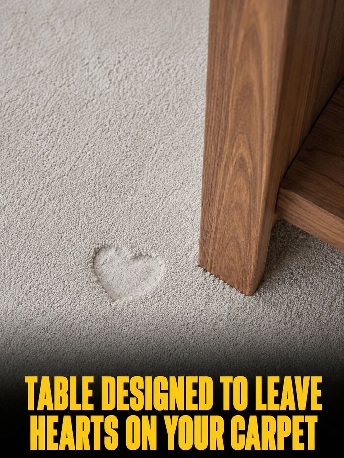 Table That Leaves Heart-Shaped Shadows on Your Carpet