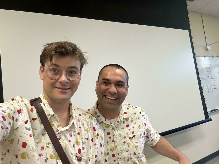 Me and My Stats Professor? Rocking the Same Shirt Day 1.