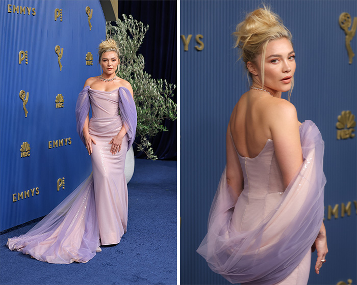 Florence Pugh’s Lilac Debut