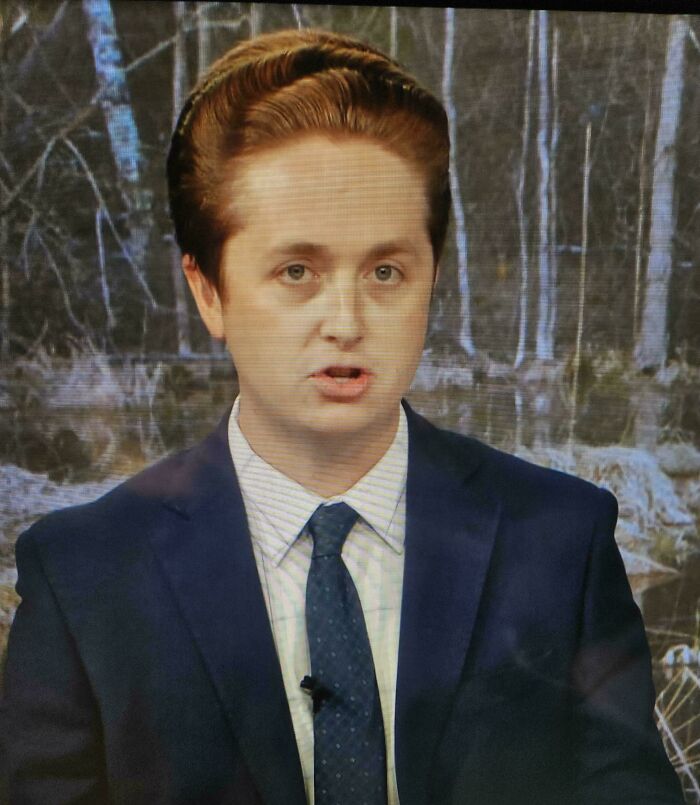 Local Newsman Showing Off Some Risky Hair Choices