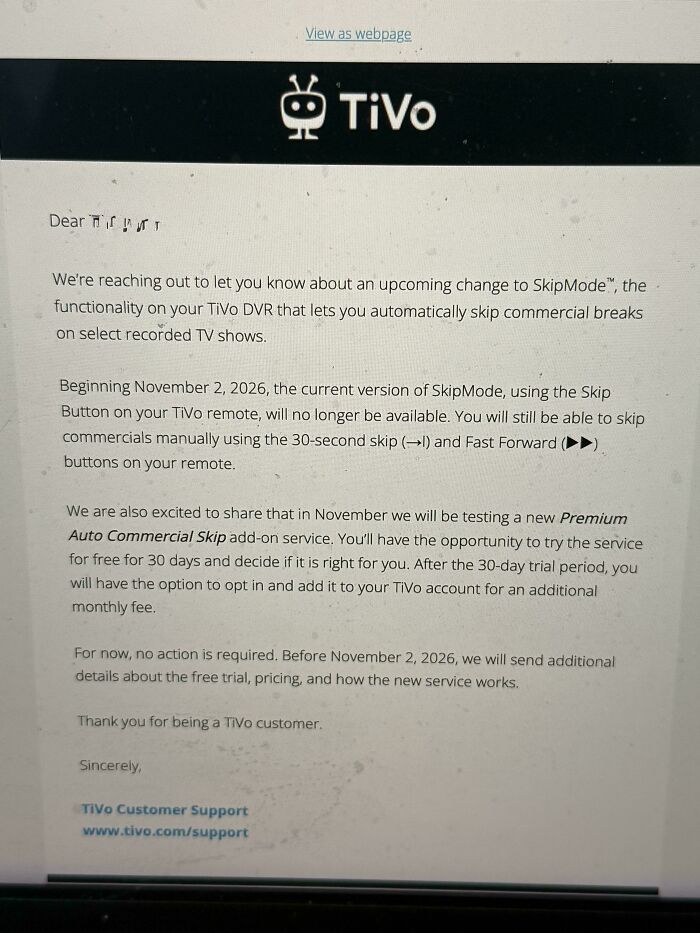They Took Away A Feature... Then Tried To Sell It Back? Seriously, Tivo?