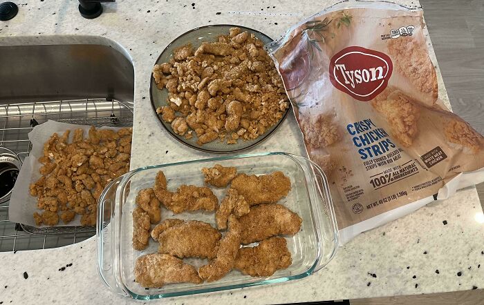 Tyson Chicken Tenders: Half Bread, Half... What Exactly?