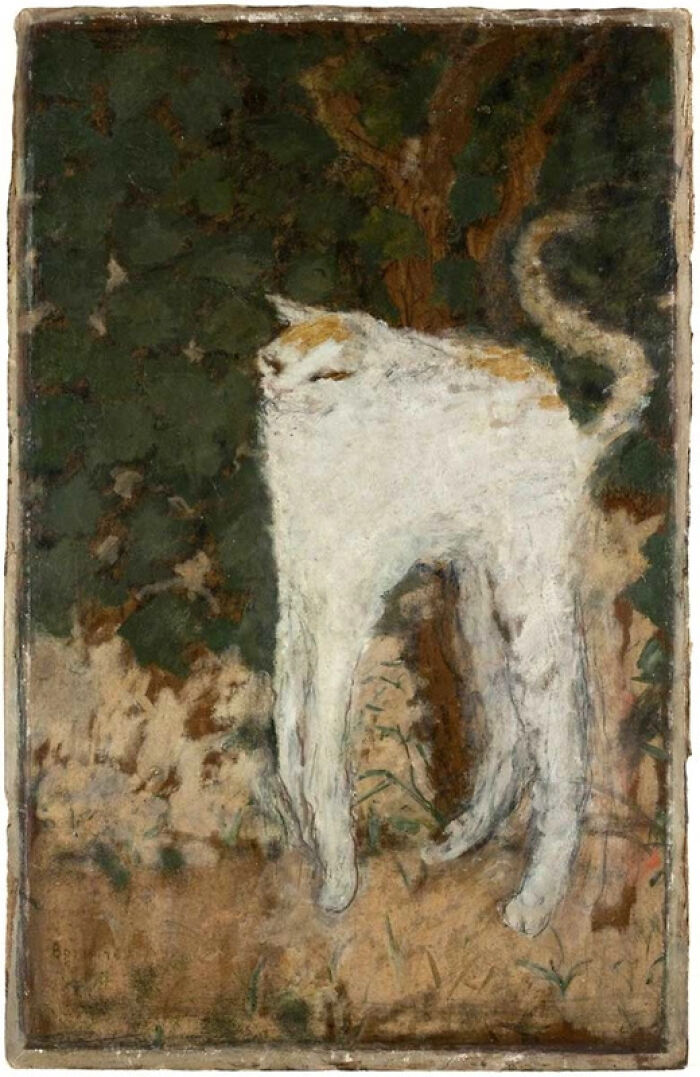 The White Cat: The Most Dramatic Cat Pose Ever Caught On Canvas