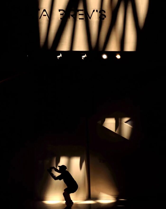 Silhouette Artist Working His Magic