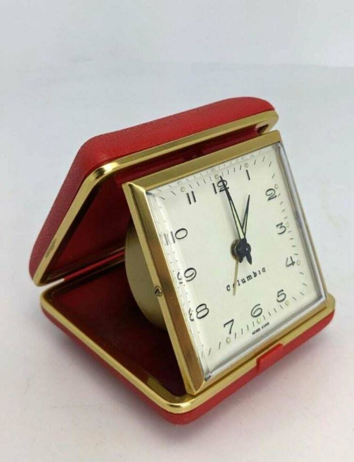 Remember Those Foldaway Travel Clocks? So Handy!