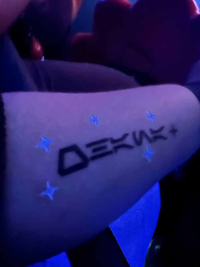 I Also Have a Tattoo Like This: 'Ohana' in Star Wars Code, a Star for IVF Daughter, and Secret UV Ink for Losses