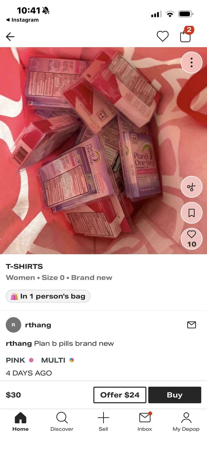 Plan B Pills On Depop?