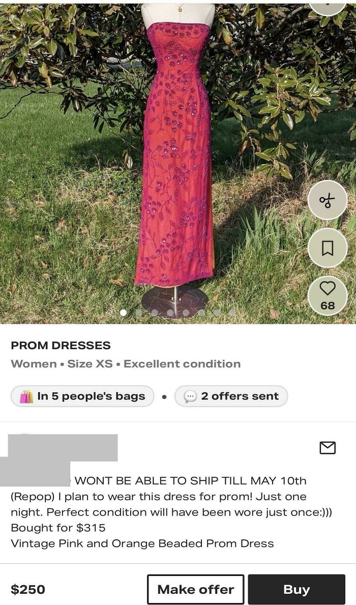 Maybe Wear It Before Selling It?