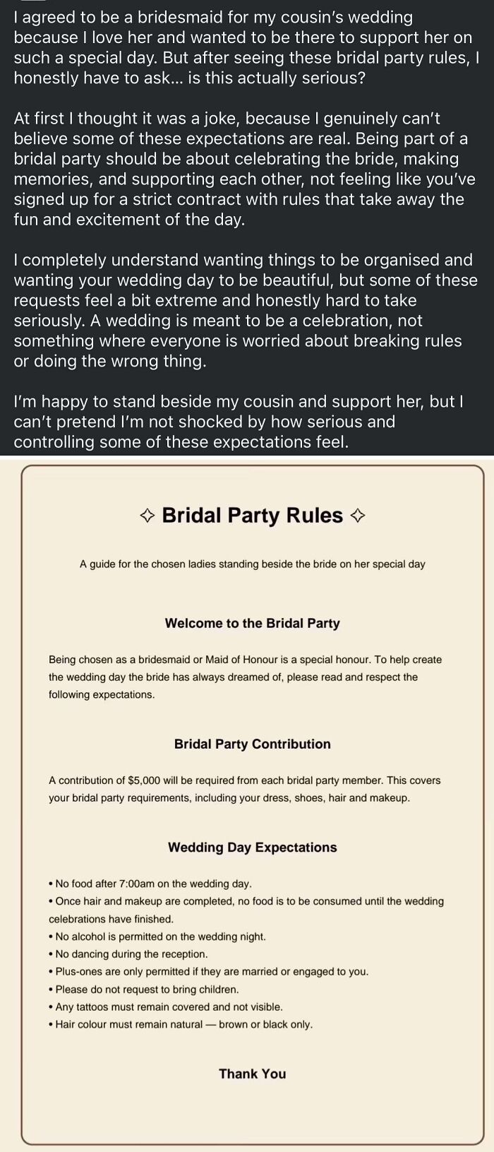 Bridesmaid’s Demands Stir Up Drama in Local Mom Group