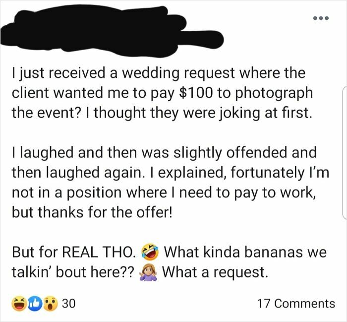 "Lucky Me—I Don’t Need to Pay to Work" Says Bride-Choosy Boss