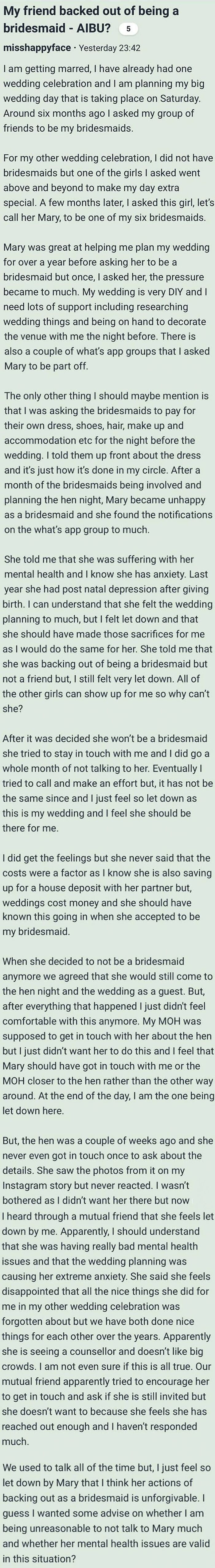 Why Can’t She Just Do What I Want? Bride Shocked Everyone Thinks She's Unreasonable