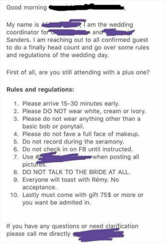 Don’t Upstage the Bride! Entrance Only With $75+ Gift!