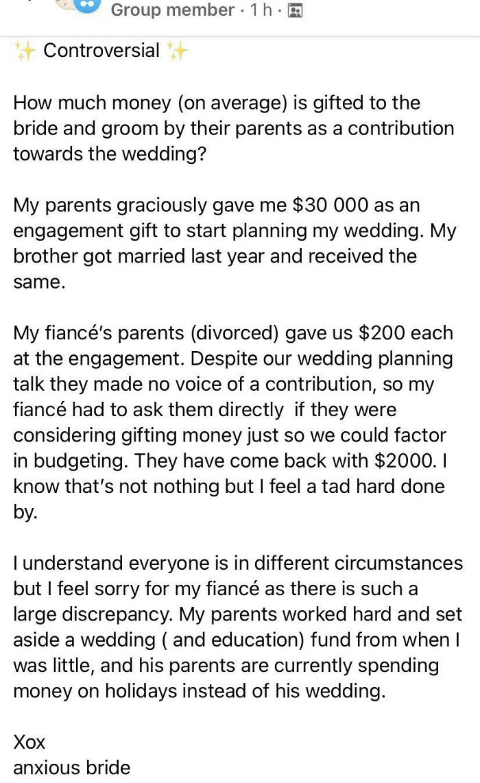 Poor Bride Only Got $32,000 for Her Wedding—Tragic, Right?