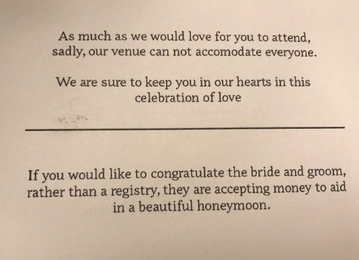 Can’t Come to the Wedding? Send Us Money Anyway!