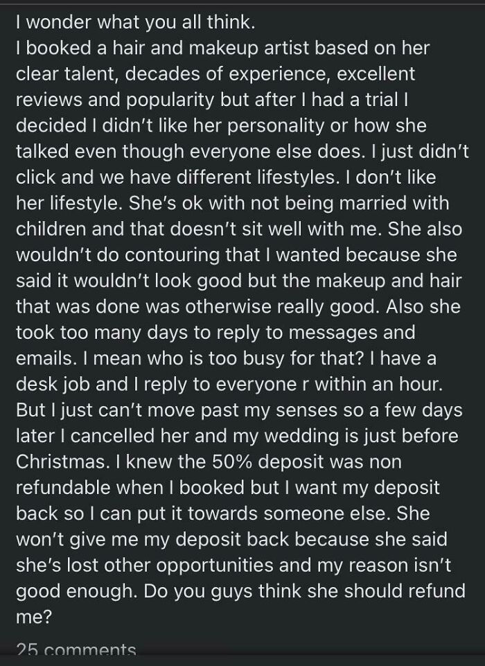 Bride Cancels Makeup Artist Because She's Not Married and Has Kids