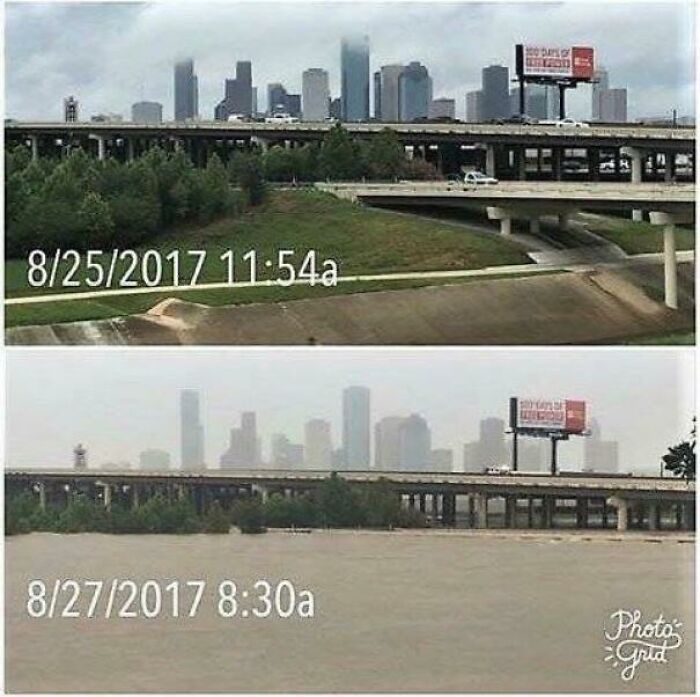 Houston Before and After Hurricane Harvey
