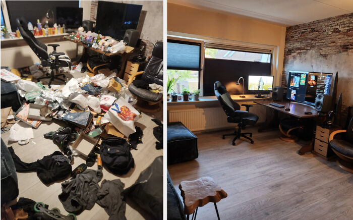When She Said She’d Come Over: Before and After