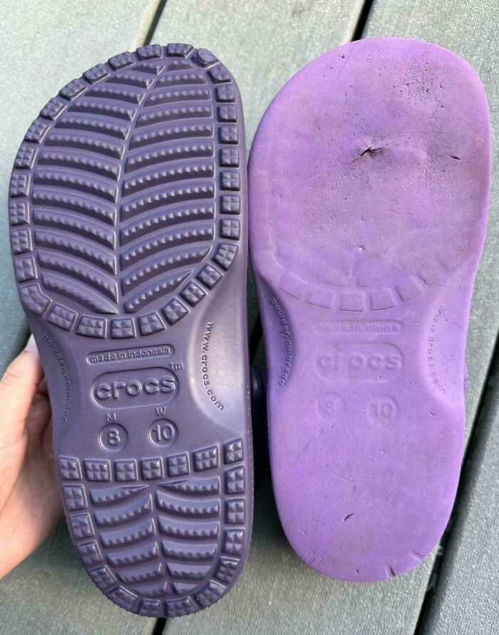 Crocs After 2-3 Years of Use vs. Brand New