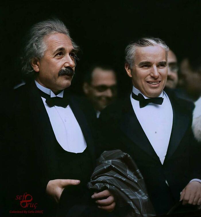 Einstein and Chaplin at a Movie Premiere, 1931 – Brain Meets Comedy Genius