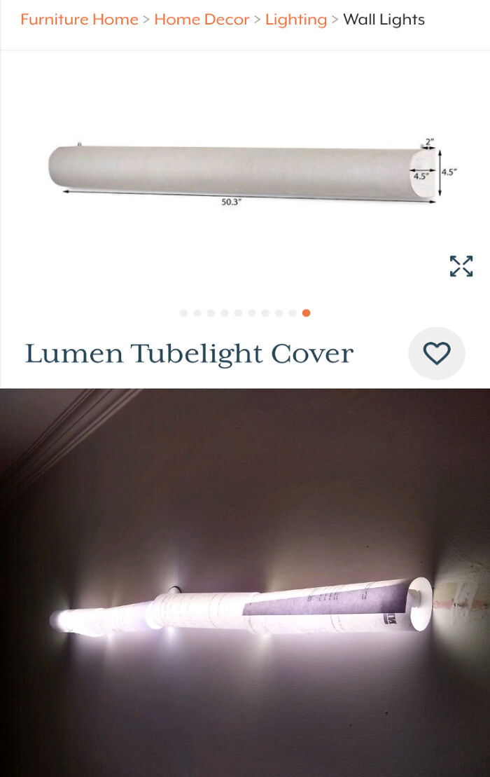 Shabby But Somehow Effective Tubelight Cover