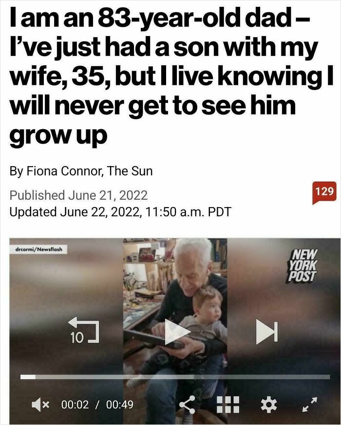Dad Fathering a Baby in His 80s: Brave or Bizarre?