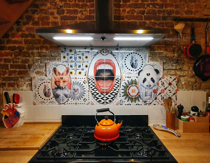 Mouthy Kitchen Backsplash