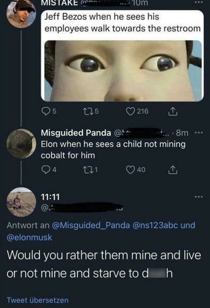 They yearn for the mines? What’s going on here?