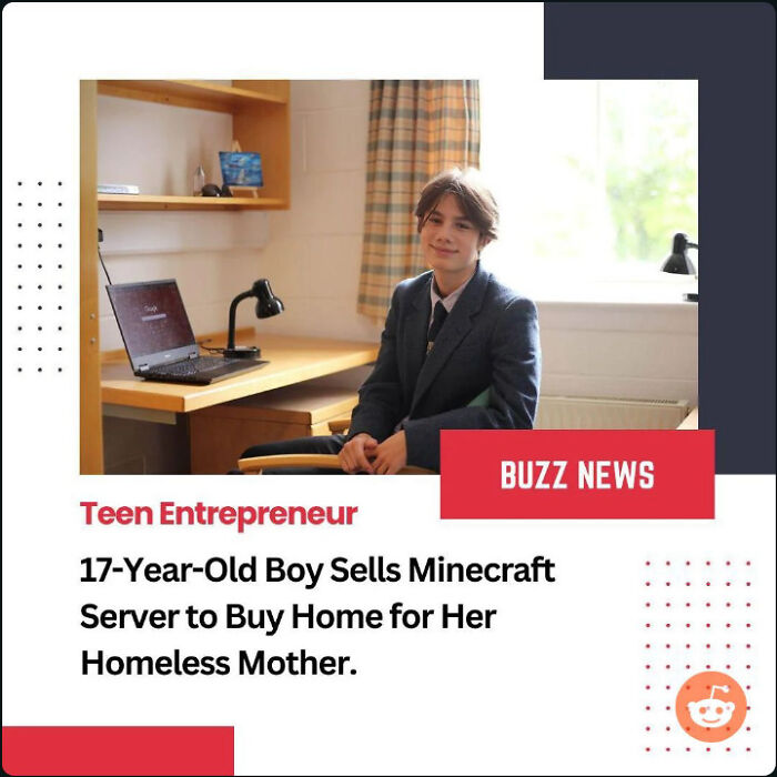 17-year-old sells Minecraft server to buy his homeless mom a house. Whoa.