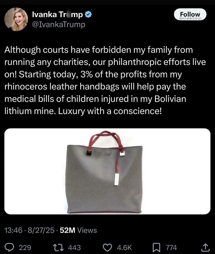 Wholesome Ivanka Trump moment? Yeah, no.