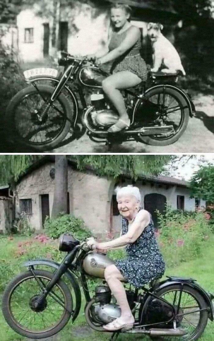 72 Years, Same House, Same Motorcycle, Same Cool Lady