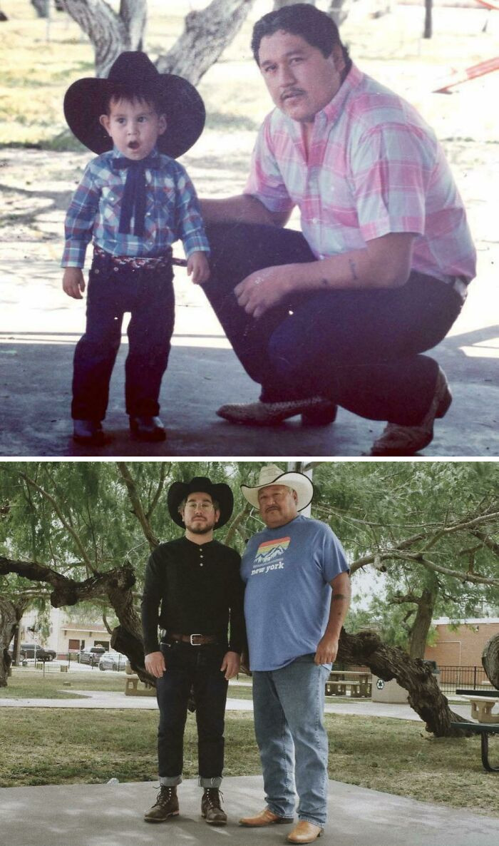 Dad & Me at the Same Park — 33 Years Apart