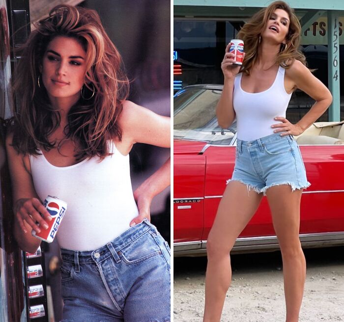 Cindy Crawford at 55 Recreates Her 1992 Pepsi Ad