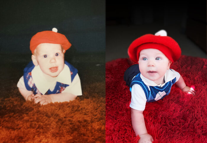 Me (Left) and My Son (Right), 39 Years Apart