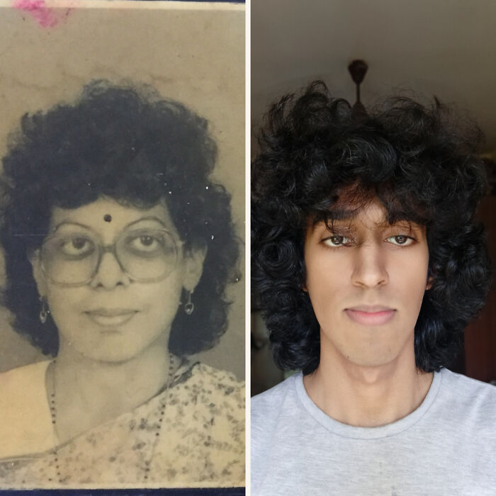 Me & Mom Rocking the Same Hairstyle — Vintage Vibes