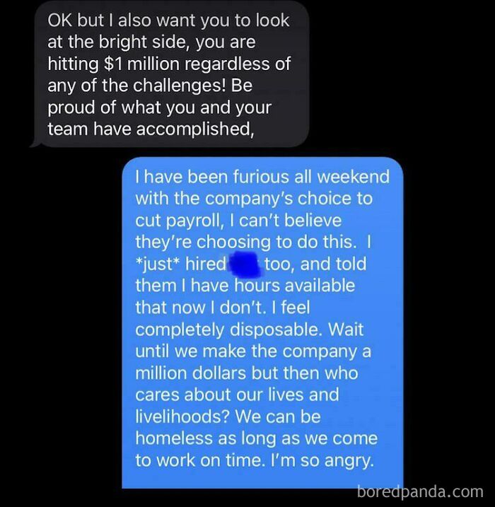 My Last Text To The Boss Before Getting Kicked Out