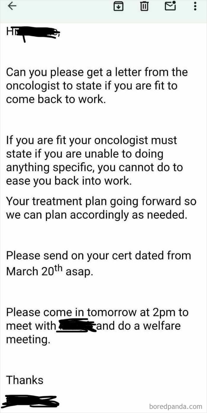 My Mum’s Stage 4 Cancer And Her Boss Is Still Bugging Her To Work