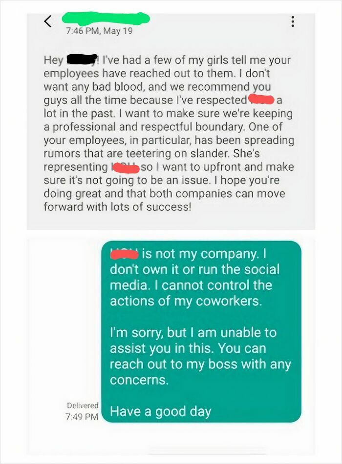 My Toxic Ex-Boss Just Texted Me. Wild.