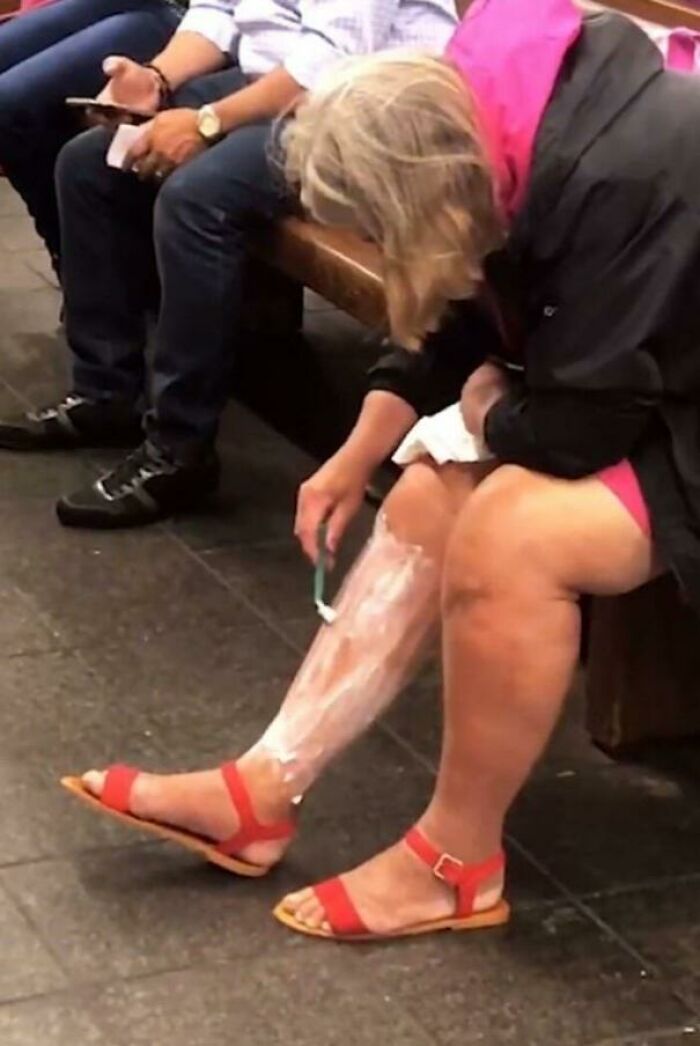 Shaving on the Subway: Why?