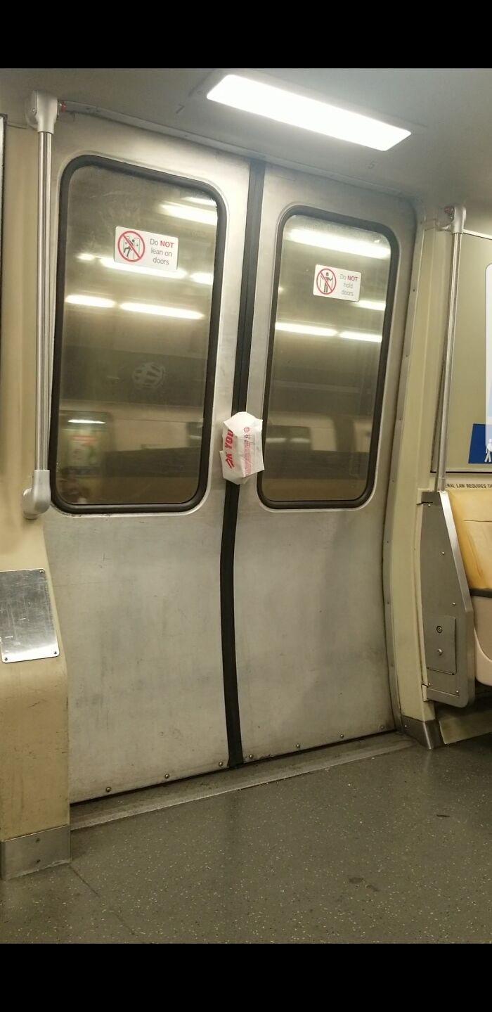 She Tried Holding the Doors With Dinner in Hand. Spoiler: She Missed the Train but Dinner Made It