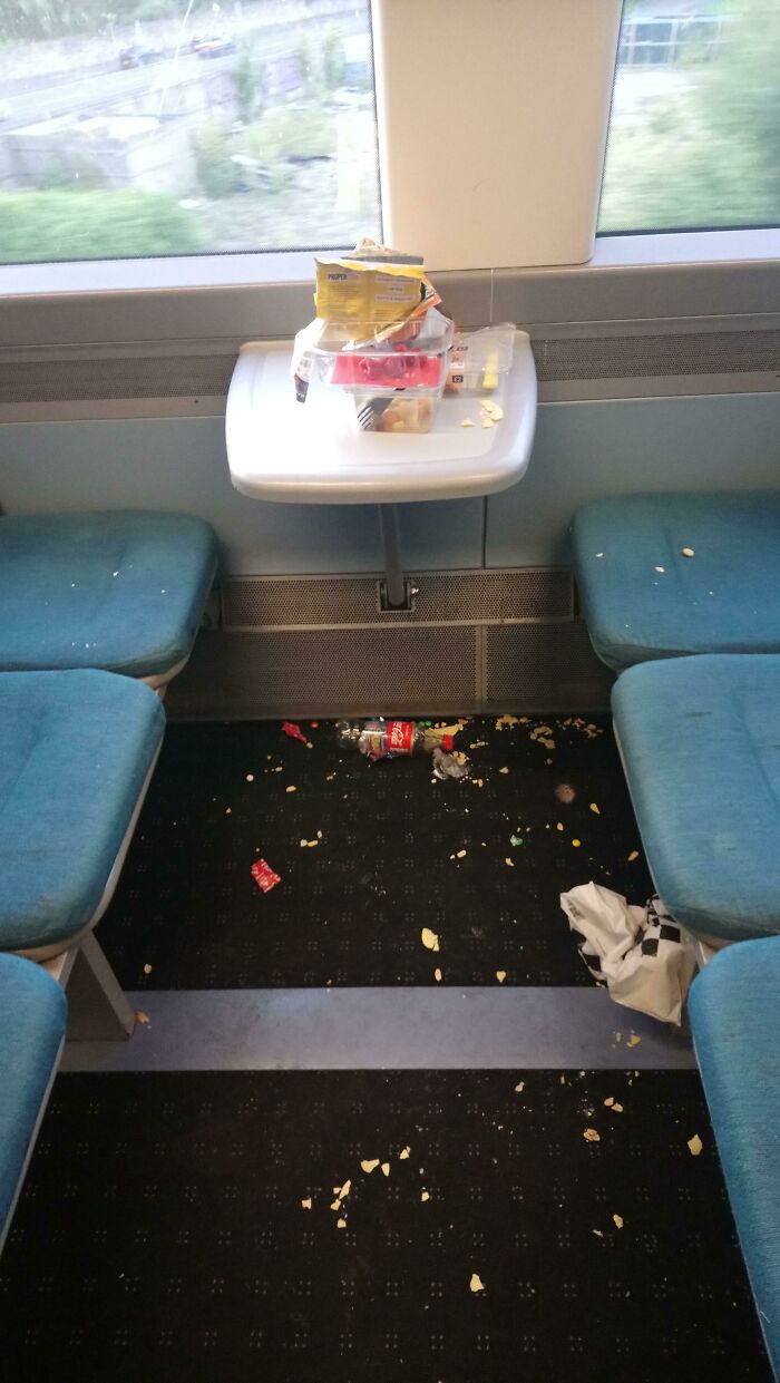 When Passengers Leave a Train Like This...