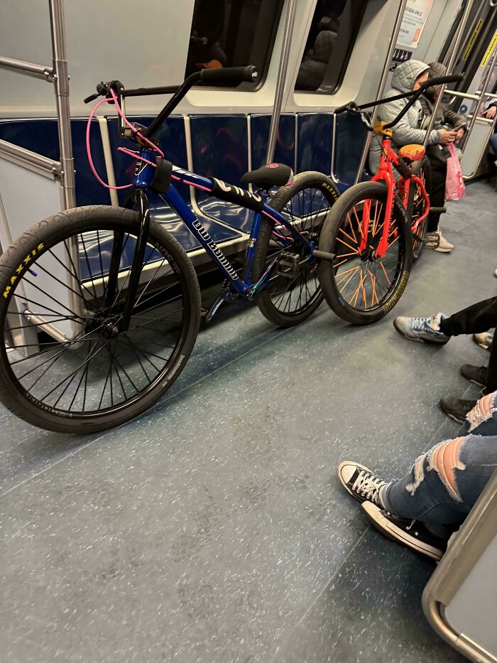 Bikes Hogging Seats Like They Pay Fare